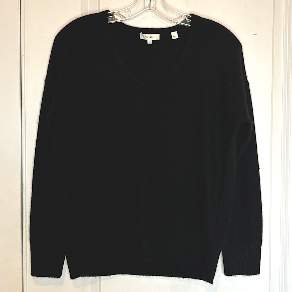 Vince Black V-Neck Sweater